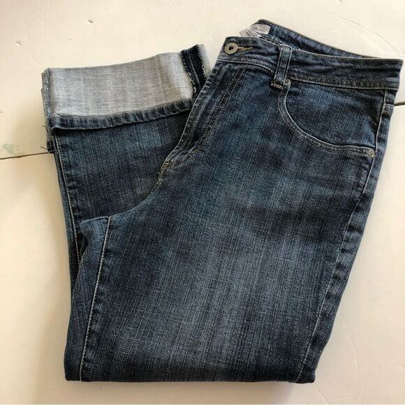 CHICO'S PLATINUM WOMEN'S JEAN'S ZODIAC CROP DEMIN STRECH SIZE 1 (8/10) MEDIUM - Picture 7 of 11